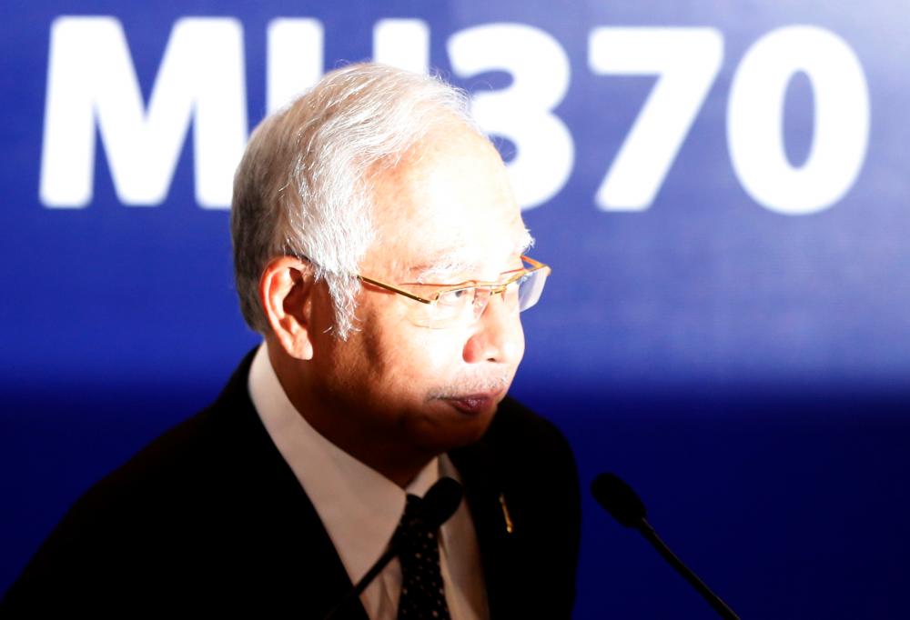 File Photo: Former prime minister Datuk Seri Najib Abdul Razak confirmed debris found on Reunion Island is from missing MAS flight MH370 in Kuala Lumpur, Malaysia, early August 6, 2015. - Reuters