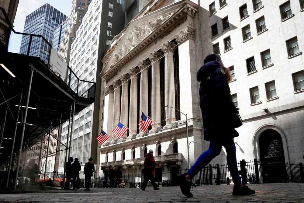 A view of Wall Street outside the New York Stock Exchange. – Reuterspic