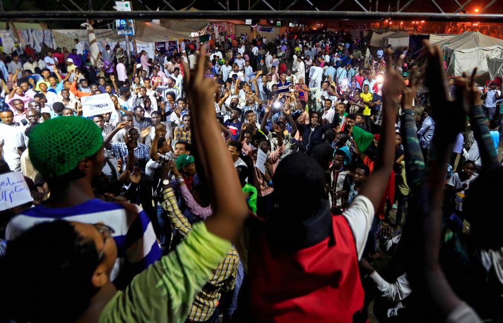 Sudanese protesters attend a demonstration along the streets of Khartoum, Sudan May 22, 2019. - Reuters