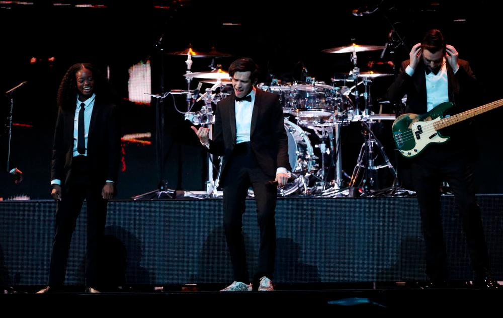 FILE PHOTO: The 1975 perform at the Brit Awards at the O2 Arena in London, Britain, February 20, 2019. REUTERSPIX