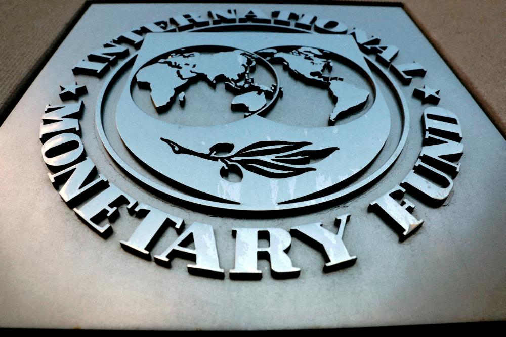 The International Monetary Fund logo is seen outside the headquarters building in Washington. – Reuterspic