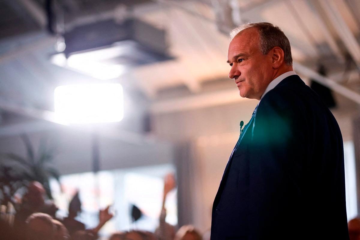 (FILES) Britain’s Liberal Democrats leader Ed Davey. - BENJAMIN CREMEL / AFP