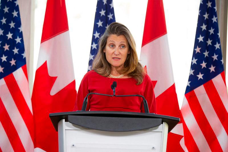 Deputy Prime Minister Chrystia Freeland in a surprise announcement on December 16, 2024, quit over disagreements with Justin Trudeau on Canada’s response to US President-elect Donald Trump’s tariff threats. (Photo by Sebastien ST-JEAN / AFP)