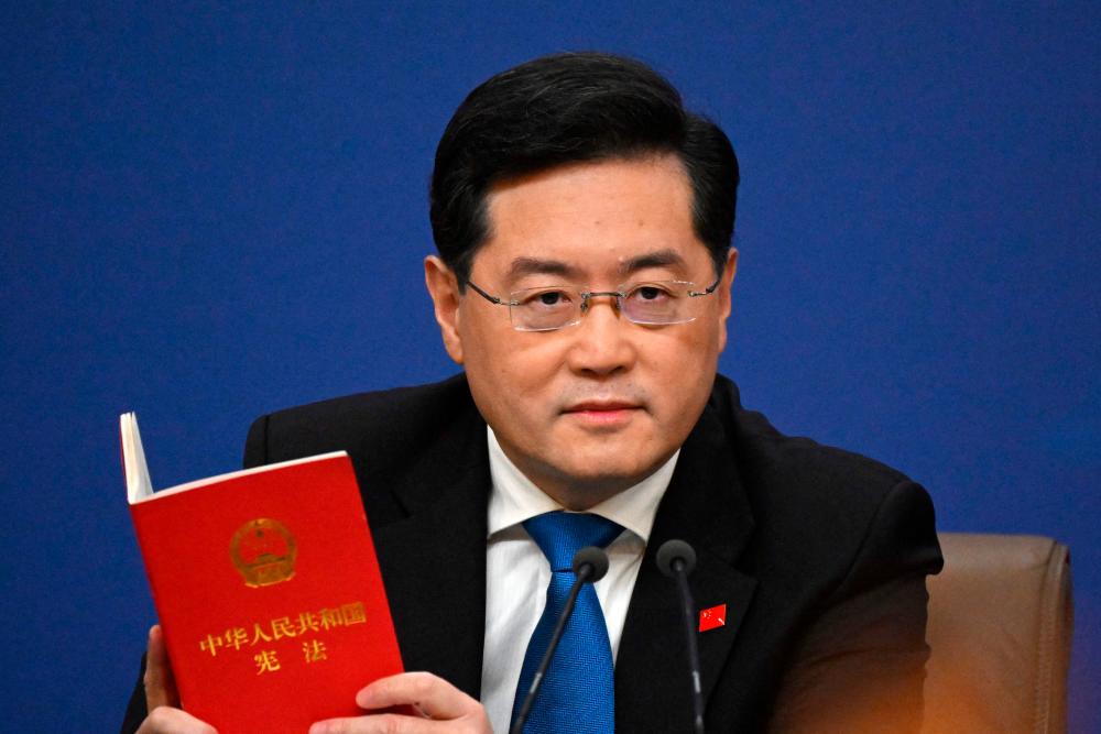 China’s Foreign Minister Qin Gang has not been seen in public for almost a month since June 25, 2023, sparking a flurry of questions over his whereabouts. AFPPIX