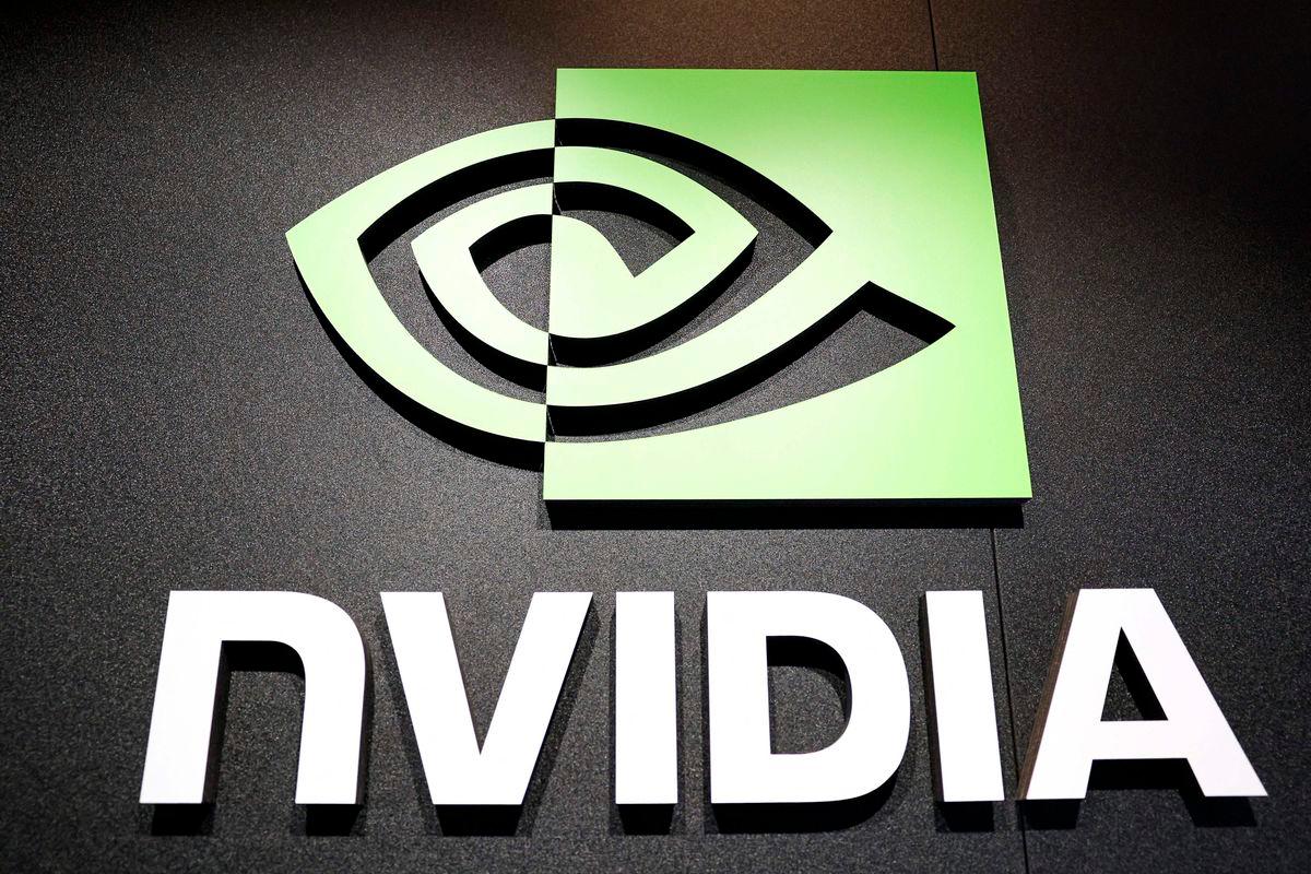 The logo of Nvidia is seen during a production preview exhibitionin Taipei - I-HWA CHENG / AFPPix