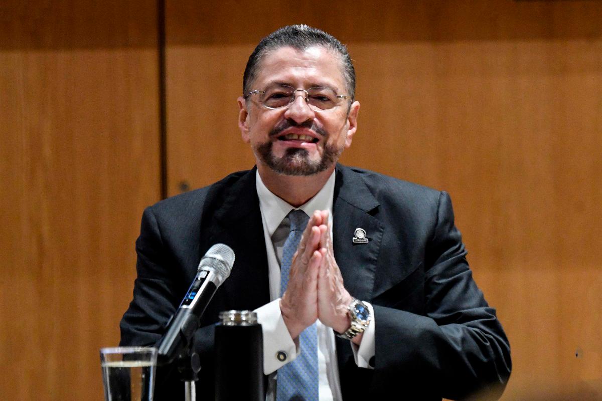 (FILES) Costa Rica’s President Rodrigo Chaves. - Ezequiel BECERRA / AFP