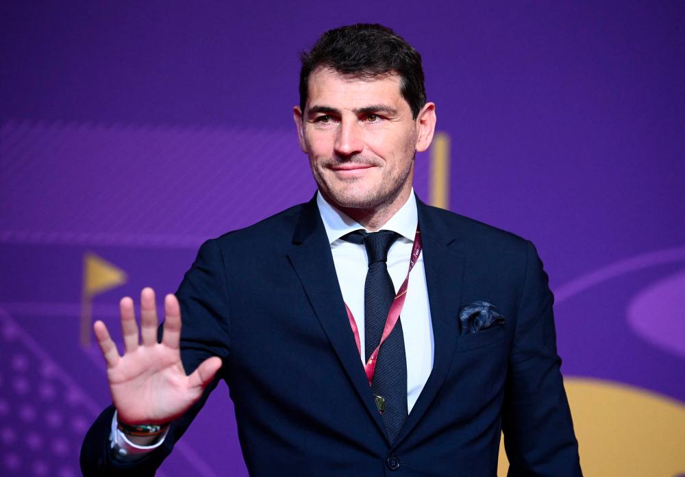 (FILES) In this file photo taken on April 1, 2022 former Spanish footballer and world cup winner Iker Casillas - AFPPIX