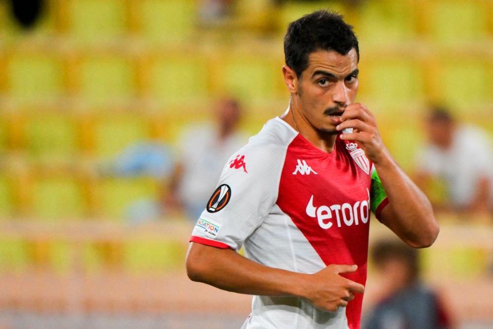 Monaco’s French forward Wissam Ben Yedder reacts during the UEFA Europa League Group H group stage football match between AS Monaco and Ferencvaros TC at the Louis II Stadium (Stade Louis II) in the Principality of Monaco on September 15, 2022/AFPpix