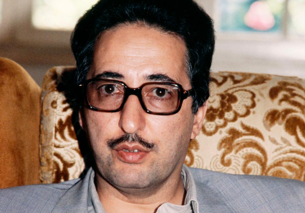 (FILES) This file photo taken on August 19, 1981, shows former president of Iran Abolhassan Banisadr, in Auvers-sur-Oise, in the outskirts of the French capital Paris. Iran’s state media reported today that Banisadr has died. AFPpix