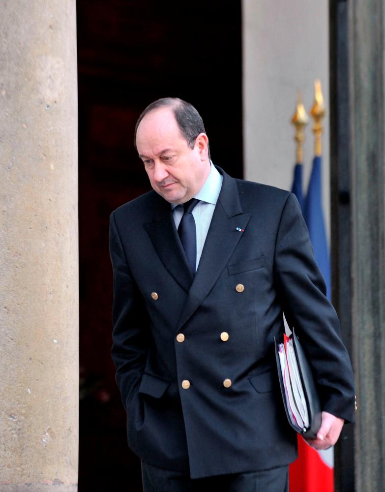 Bernard Squarcini, director of the French Intelligence agency, the Central Directorate of Interior Intelligence (DCRI) leaves the Elysee palace following a ministerial meeting on the Tunisian crisis and the fate of French nationals in the North African country with French President Nicolas Sarkozy on January 15, 2011 in Paris/AFPPix