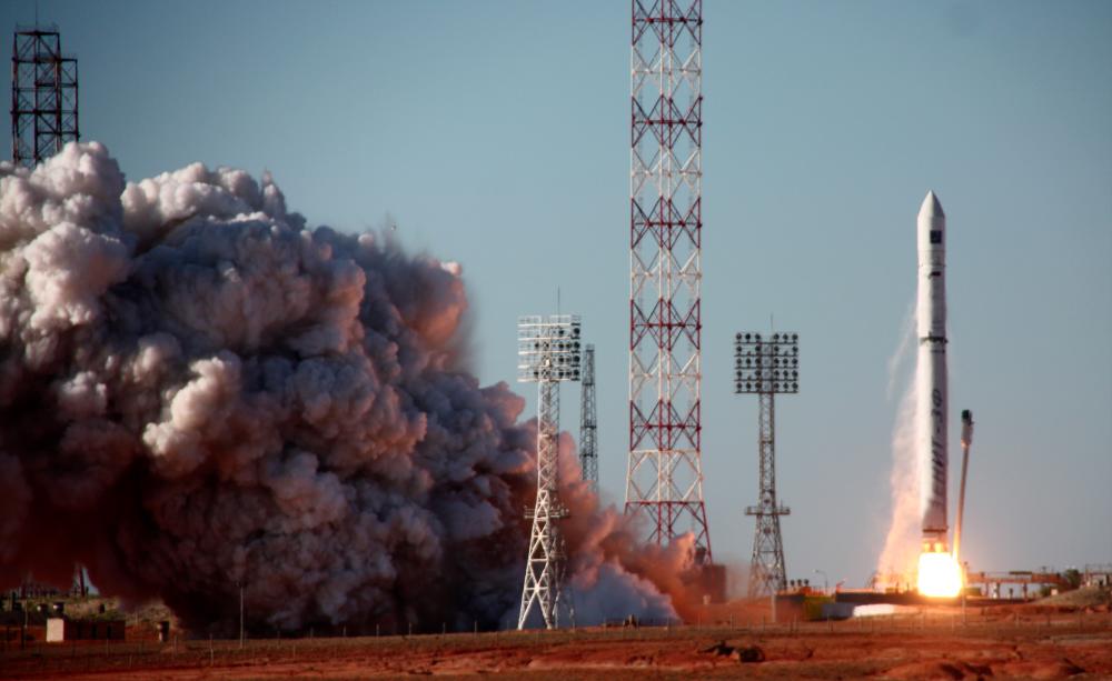 In this file photo taken on July 18, 2011 a Zenit 3F rocket carrying the Spektr-R radio astronomy observatory blasts off from the Russian leased Kazakhstan's Baikonur cosmodrome. — AFP