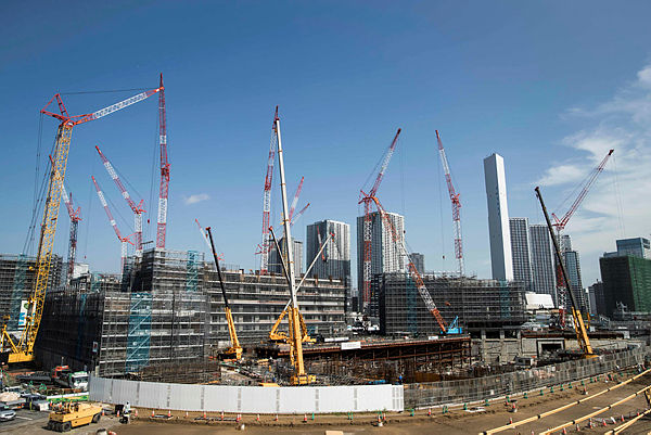 This file photo taken on Sept 5, 2018 shows the Olympic Village under construction, for the upcoming Tokyo 2020 Olympic Games, in Tokyo. — AFP