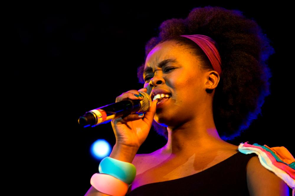 South African singer and songwriter Zahara performs at the Cape Town International Jazz Festival on March 31, 2012, in Cape Town/AFPPix