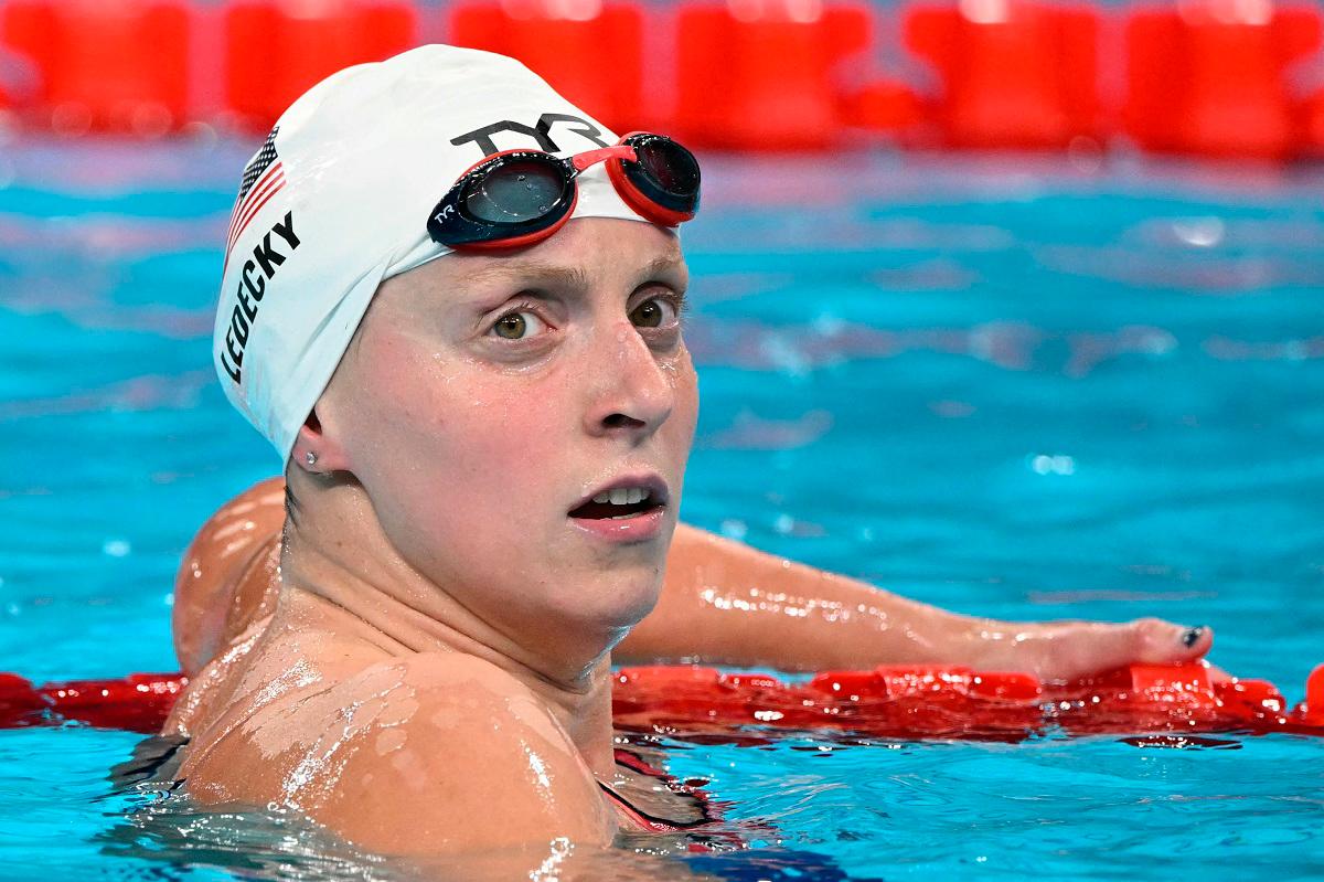 (FILES) US’ Katie Ledecky. - Jonathan NACKSTRAND / AFP