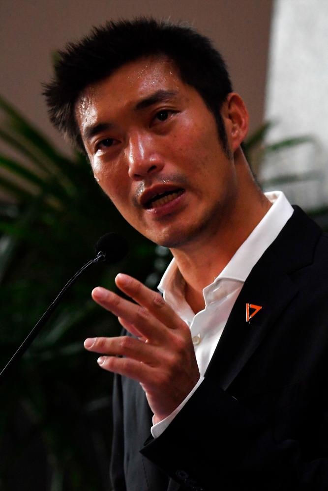 In this file photo taken on June 05, 2019, Future Forward Party leader Thanathorn Juangroongruangkit speaks to the media before the parliamentary vote for Thailand’s new prime minister in Bangkok. - AFP