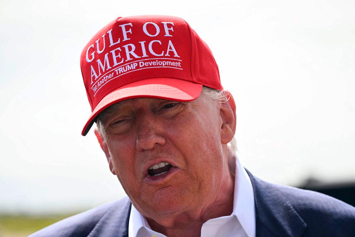 (FILES) US President Donald Trump speaks to reporters after arriving at Dade-Collier Training and Transition Airport in Ochopee, Florida, on July 1, 2025. Canada will face a 35 percent tariff on exports to the United States starting August 1, President Donald Trump said on July 9 in a letter to Prime Minister Mark Carney - AFP