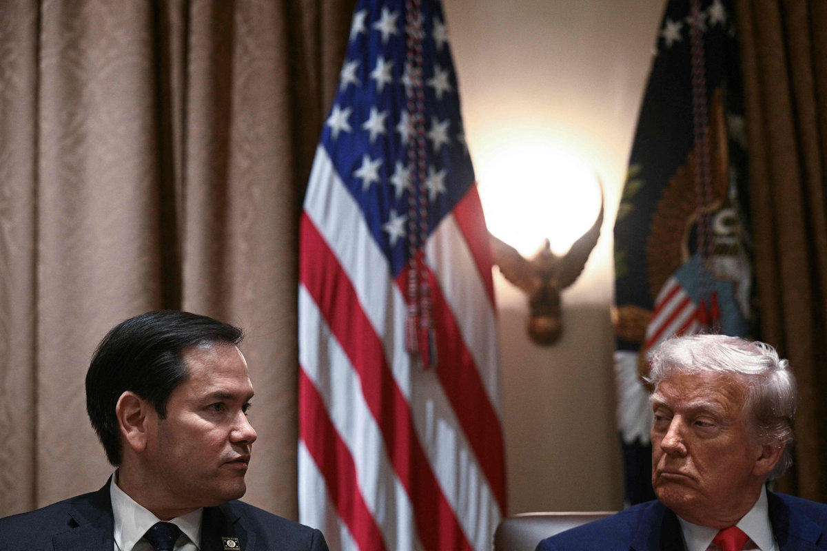 US President Donald Trump and Secretary of State Marco Rubio. - AFPpix