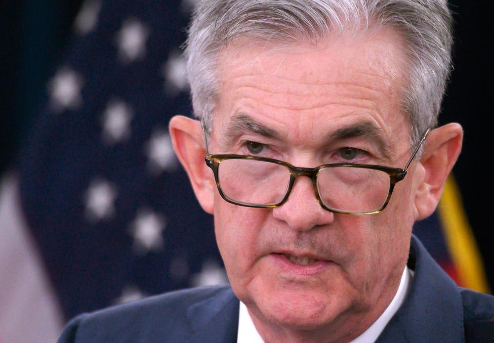 In this file photo taken on July 31, 2019 US Federal Reserve Chairman Jerome Powell speaks during a press conference after a Federal Open Market Committee meeting in Washington, DC. - AFP