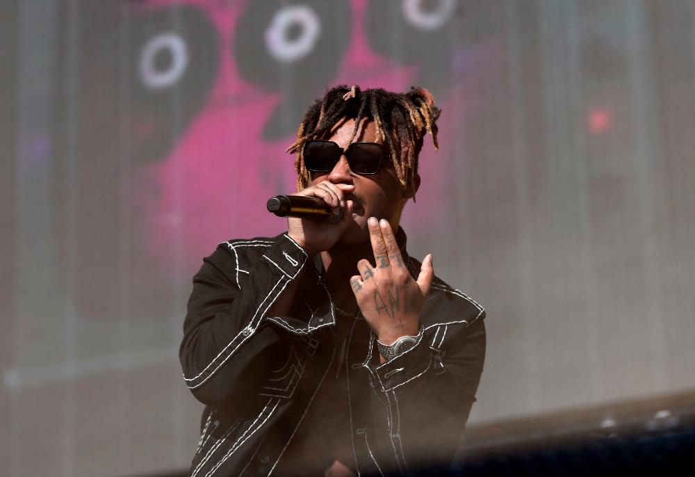 In this file photo Juice Wrld performs onstage during the 2019 iHeartRadio Music Festival and Daytime Stage at the Las Vegas Festival Grounds on Sept 21, in Las Vegas, Nevada. — AFP