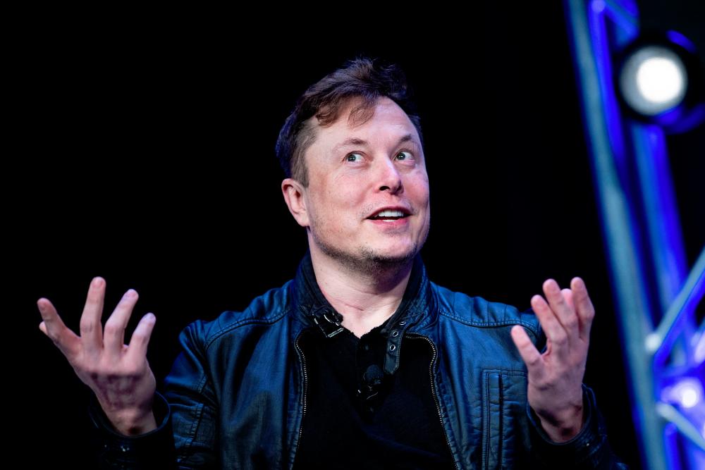 In this file photo taken on April 11, 2022, Elon Musk, founder of SpaceX, speaks during the Satellite 2020 at the Washington Convention Center in Washington, DC. - AFPpix