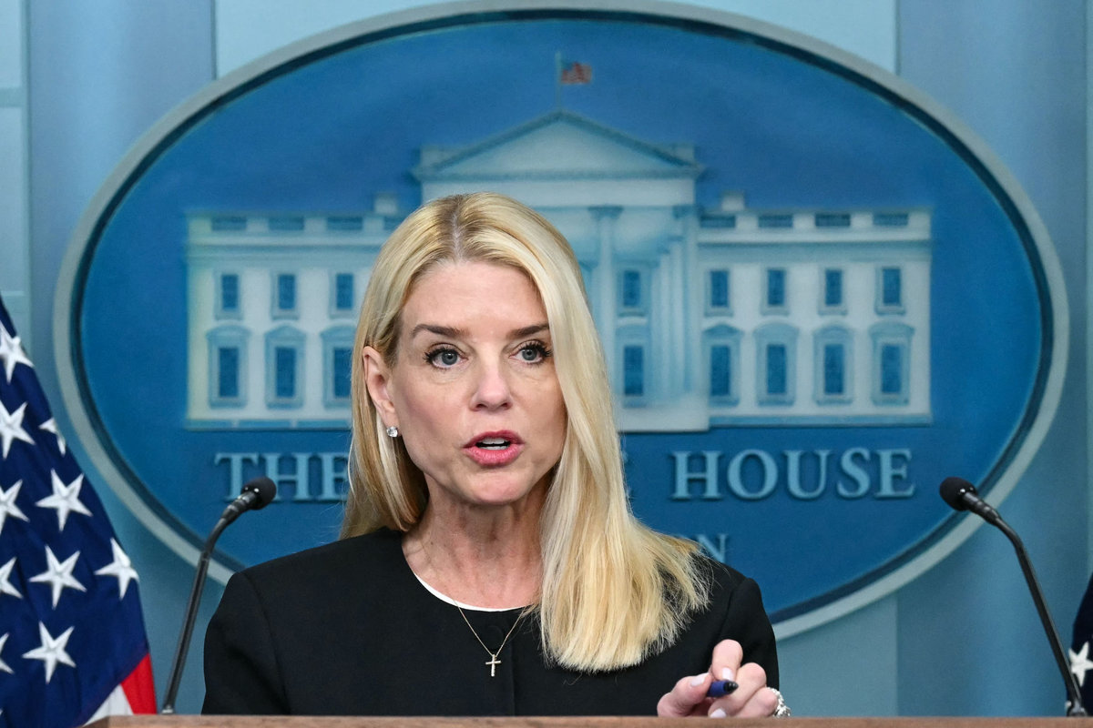 US Attorney General Pam Bondi speaks during a news conference in the Brady Briefing Room of the White House on June 27, 2025 in Washington, DC. - AFP