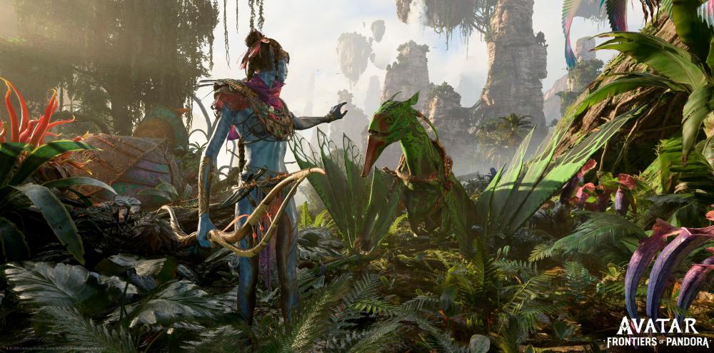 (FILES) This undated screengrab released by Ubisoft shows an image from the trailer of the company's new game Avatar: Frontiers of Pandora, to be featured on the opening day of video game trade show E3 2021 in Los Angeles. The new game 'Avatar: Frontiers of Pandora' should go with the release of the movie's sequel scheduled for 2022. – AFP