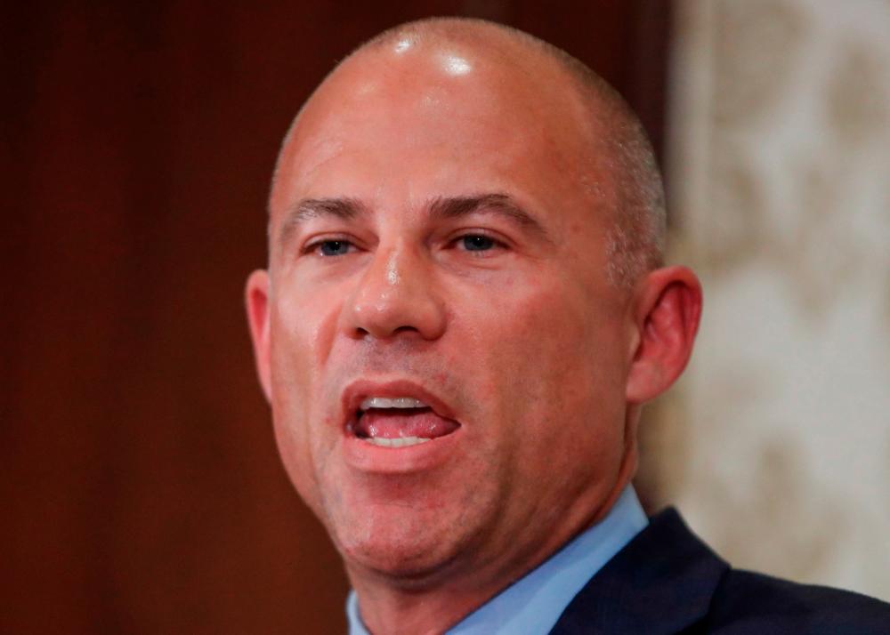 (FILES) In this file photo taken on July 15, 2019 attorney Michael Avenatti speaks at a press conference in Chicago, Illinois. AFPPIX