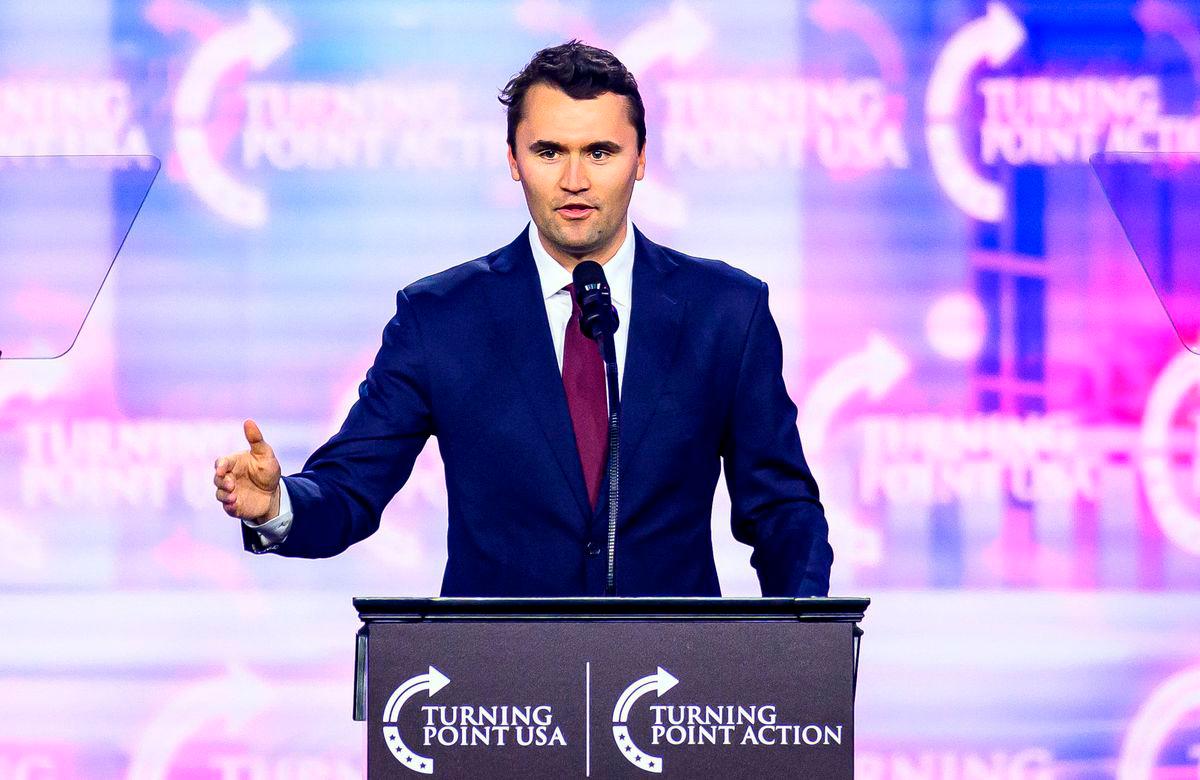 US right-wing activist Charlie Kirk speaks on stage at America Fest 2024 in Phoenix, Arizona, on December 22, 2024. Right-wing youth activist and influencer Charlie Kirk, a major ally of President Donald Trump, was shot dead on September 10, 2025 in a murder that sparked fears of more political violence in an increasingly febrile United States. Trump confirmed on social media that Kirk, 31, had died from his injuries. (Photo by JOSH EDELSON / AFP)