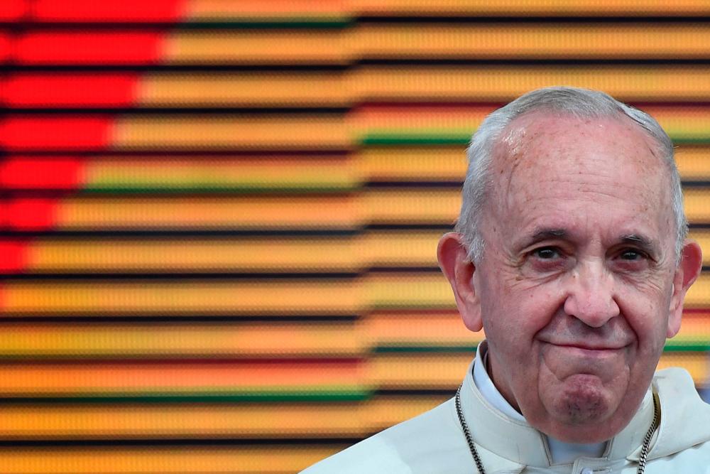 Pope Francis takes part in the welcome ceremony and opening of the 34th World Youth Day at the Campo Santa Maria La Antigua in Panama City on January 24, 2019. AFPPIX