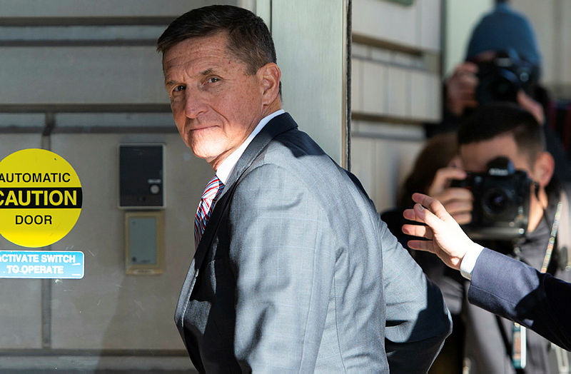 Former US National Security Advisor General Michael Flynn arrives for his sentencing hearing at US District Court in Washington, DC on Dec 18, 2018. — AFP