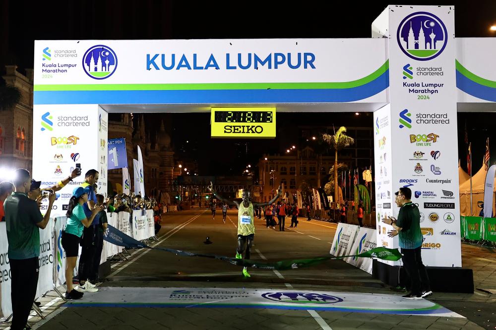 Kiprono from Kenya clinched the Kuala Lumpur Standard Chartered Marathon (KLSCM) 2024 when he finished in a time of 02:18:16.