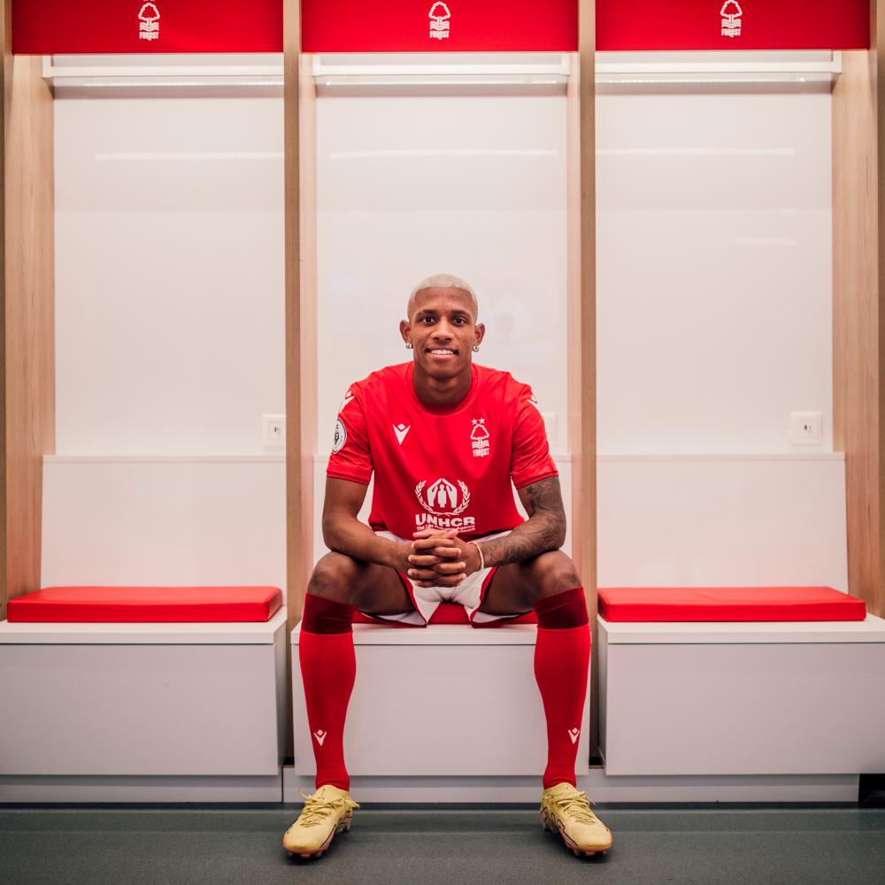 The 21-year-old, who has signed a six-and-a-half-year deal, is the second arrival in the January transfer window, following former Palmeiras teammate Gustavo Scarpa to the City Ground. Pix credit: Twitter/@NFFC