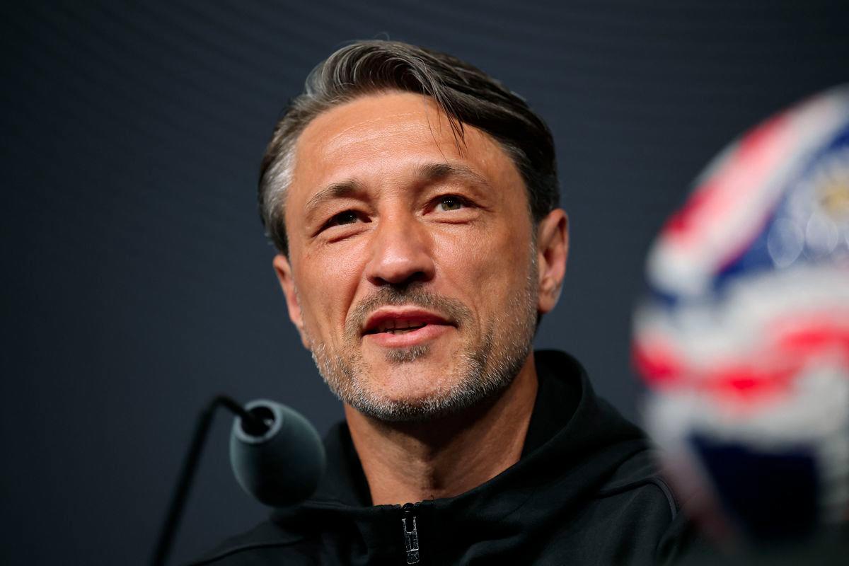 ATLANTA, GEORGIA - JUNE 30: Niko Kovac, Head Coach of Borussia Dortmund, speaks to the media during the Press Conference ahead of their FIFA Club World Cup 2025 round of 16 match against CF Monterrey at Mercedes-Benz Stadium on June 30, 2025 in Atlanta, Georgia. - AFPPIX