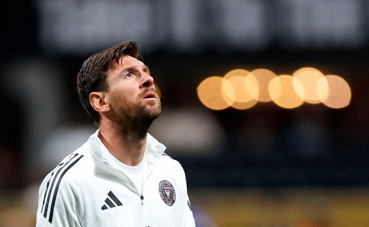 Lionel Messi of Inter Miami CF reacts during the FIFA Club World Cup 2025 group A match between Internacional CF Miami and FC Porto at Mercedes-Benz Stadium on June 19, 2025 in Atlanta, Georgia. GETTY IMAGES NORTH AMERICA / AFP)