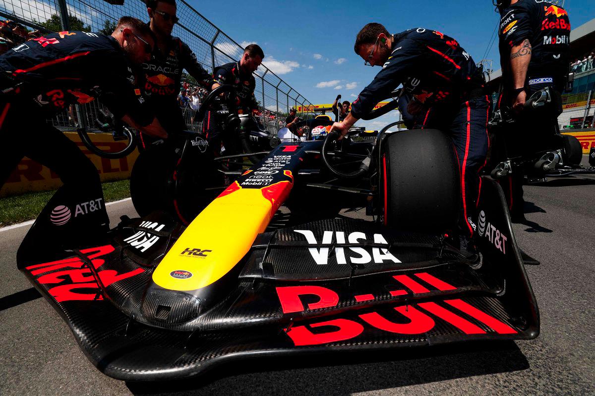 Max Verstappen of the Netherlands and Oracle Red Bull Racing prepares to drive on the grid during the F1 Grand Prix of Canada at Circuit Gilles-Villeneuve on June 15, 2025 in Montreal, Quebec. - AFPPIX