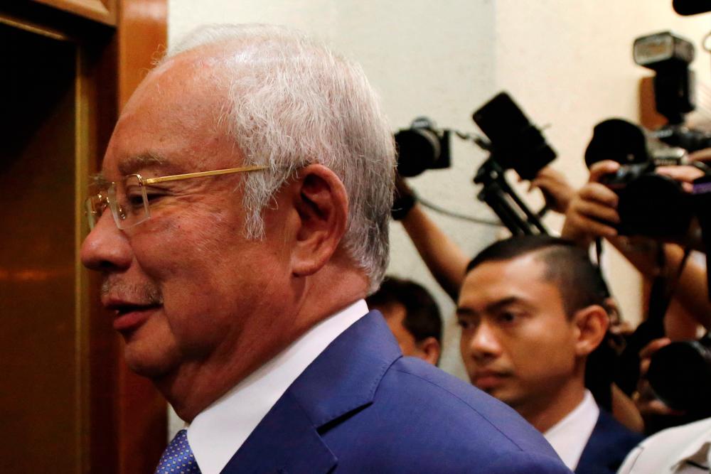 Former Prime Minister Datuk Seri Najib Abdul Razak arrives at the Kuala Lumpur High Court on August 28, 2019. - Reuters