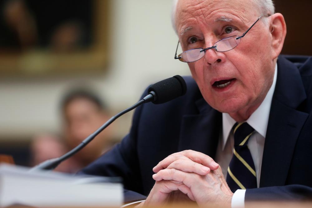 Former White House counsel John Dean, a key figure in the Watergate scandal, testifies before a House Judiciary Committee hearing entitled ‘Lessons from the Mueller Report’ on Capitol Hill in Washington US, June 10, 2019. - Reuters