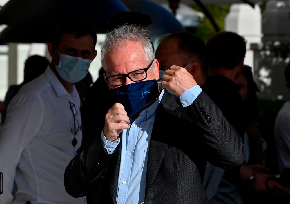 Cannes Film Festival director Thierry Fremaux arrives on July 5, 2021 at the Martinez Hotel on the eve of the opening of the 74th edition of the Cannes Film Festival in Cannes, southern France. – AFP