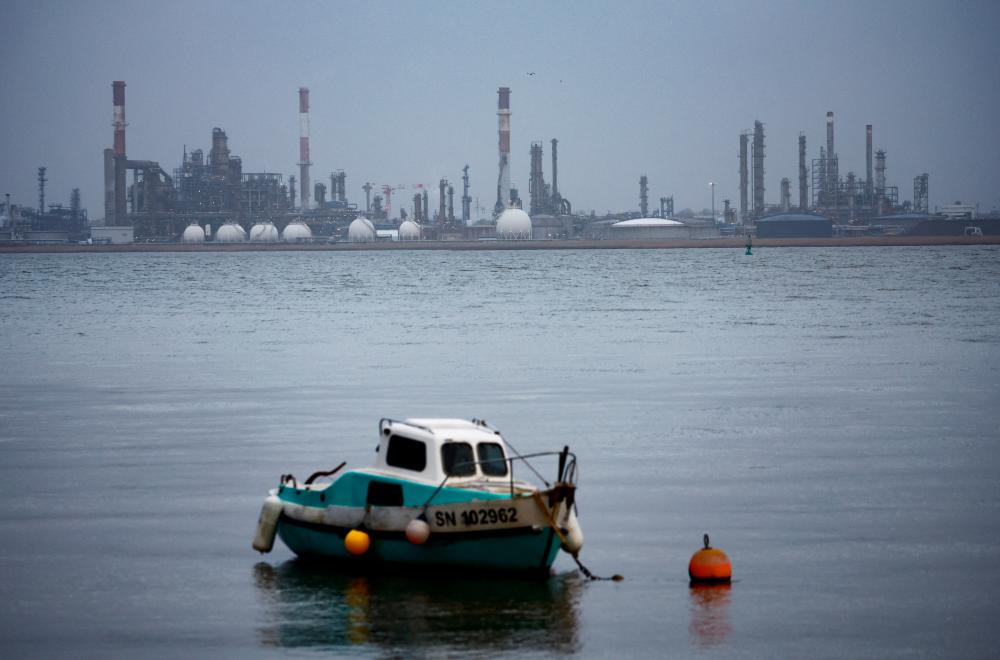 A view shows the French oil giant TotalEnergies refinery in Donges near Saint-Nazaire, France, on March 9, 2023. – Reuterspic