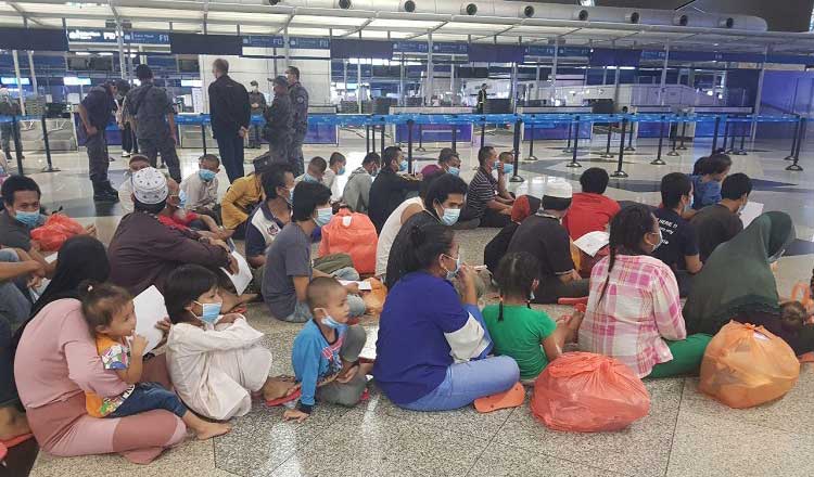 Some of the detainees at the Kuala Lumpur International Airport.