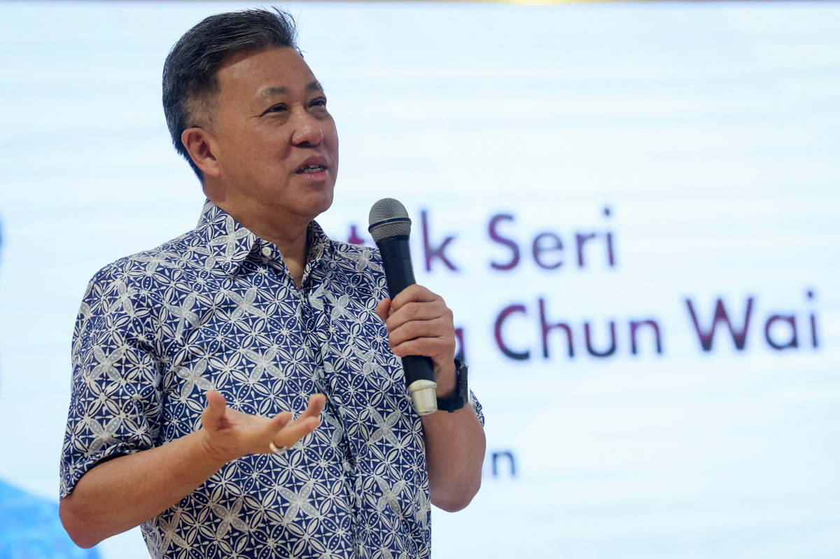 Malaysian National News Agency (Bernama) Chairman Datuk Seri Wong Chun Wai delivers speech at the launch ceremony of a brand-new 13-episode television series titled “Malaysia Book of Records 2025: Malaysia Luar Biasa” on June 13, 2025. - BERNAMA