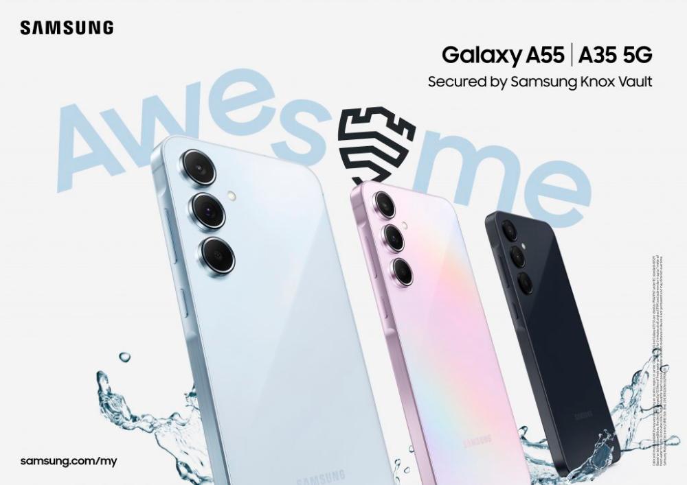 Samsung has released two midrange Galaxy A series 5G models equipped with Samsung Knox Vault. – PICS COURTESY OF SAMSUNG