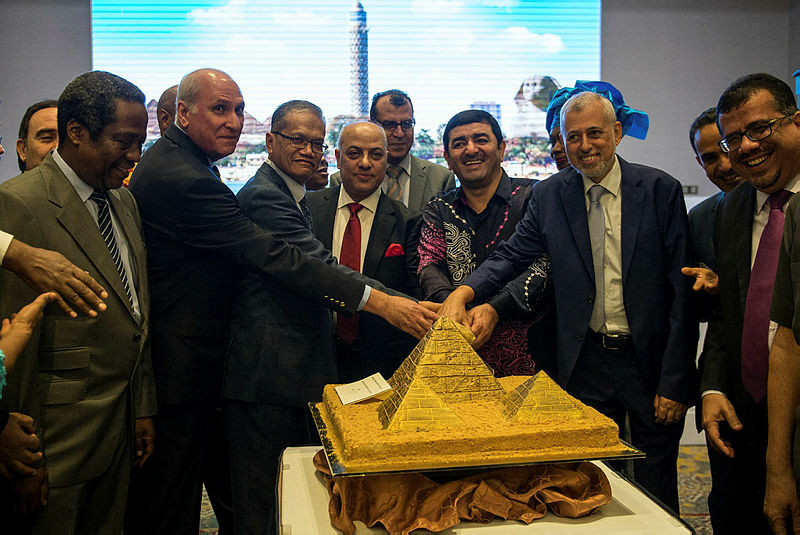 Egypt’s Ambassador to Malaysia Gamal A. Metwally (4th L) and Deputy Federal Territories Minister Dr Shahruddin Mohd Salleh (3rd L), during the Republic’s 67th National Day celebration, on July 20, 2019. — Bernama