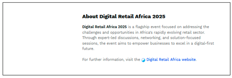 $!Digital Retail Africa 2025: Shaping the Future of Retail