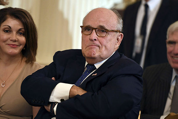 In this file photo Lawyer of the US president Rudy Giuliani looks on before the US president announces his Supreme Court nominee in the East Room of the White House — AFP