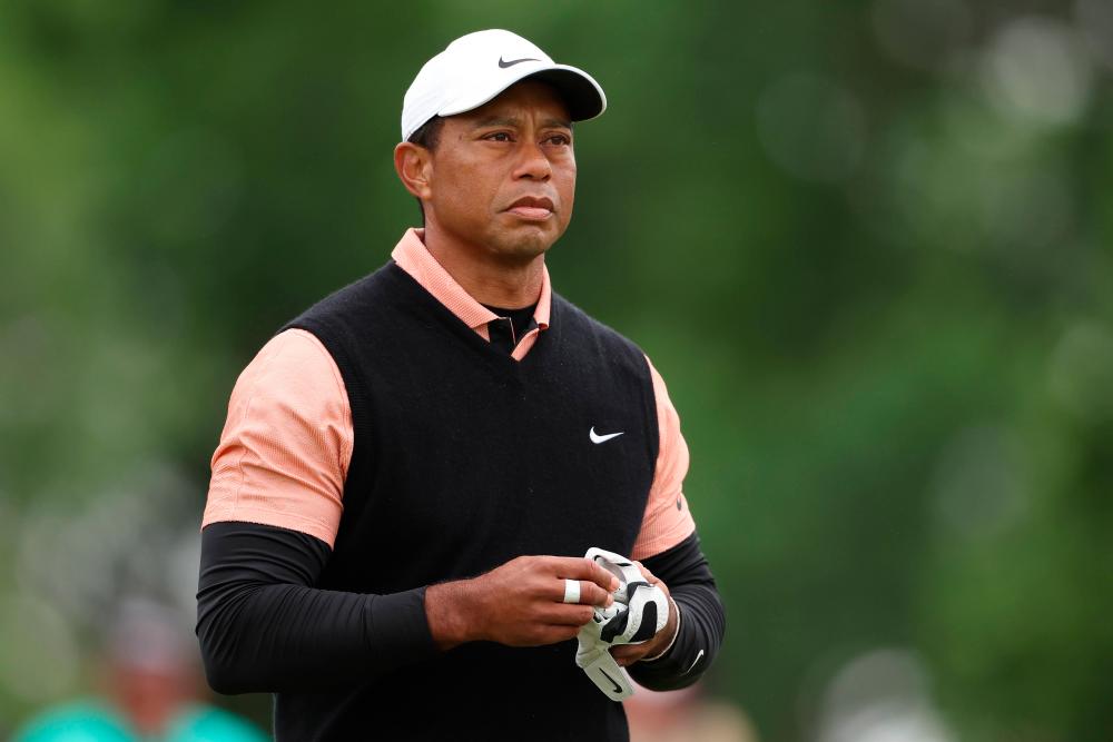 TULSA, OKLAHOMA - MAY 21: Tiger Woods of the United States on the 16th hole during the third round of the 2022 PGA Championship at Southern Hills Country Club on May 21, 2022 in Tulsa, Oklahoma. REUTERSPIX