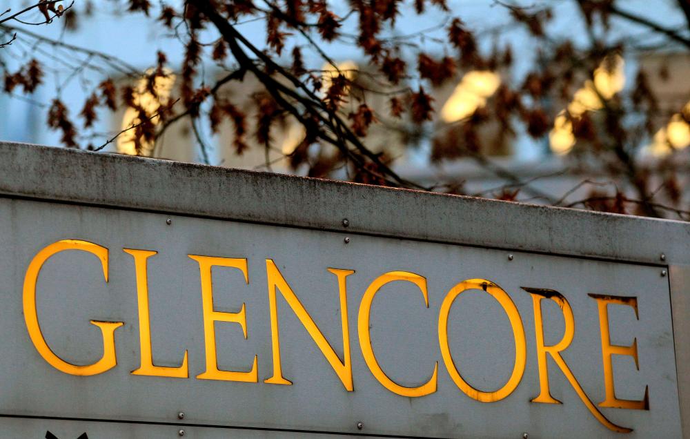 The logo of Glencore is pictured in front of the company's headquarters in Baar, Switzerland. – REUTERSPIX