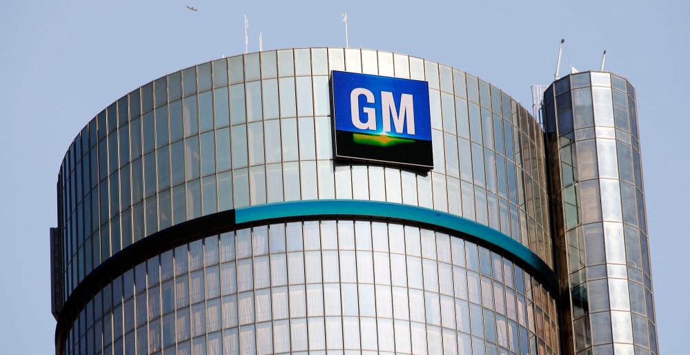 T he General Motors logo on the world headquarters building in Detroit, Michigan. – AFPPIX