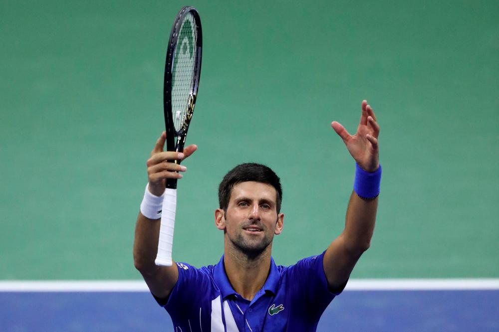 Novak Djokovic of Serbia celebrates a win during his Men’s Singles third round match against Jan-Lennard Struff of Germany on Day Five of the 2020 US Open at USTA Billie Jean King National Tennis Center on Sept 04, 2020 in the Queens borough of New York City. — AFP