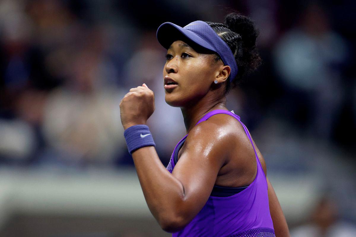 Naomi Osaka of Japan celebrates a point against Amanda Anisimova of the United States during their Women's Singles Semifinal match on Day Twelve of the 2025 US Open at USTA Billie Jean King National Tennis Center on September 4, 2025 in the Flushing neighborhood of the Queens borough of New York City. - Sarah Stier/Getty Images/AFPPIX